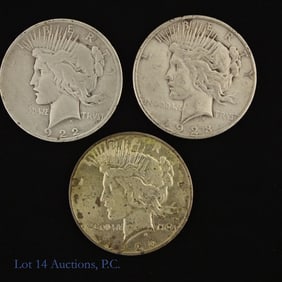 USA 90%-Silver Peace Dollars (3)