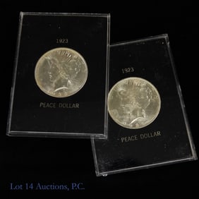 1923 USA 90%-Silver Peace Dollars (BU), 2