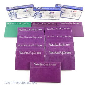 1986s - 2005s U.S. Mint Proof Sets (15)