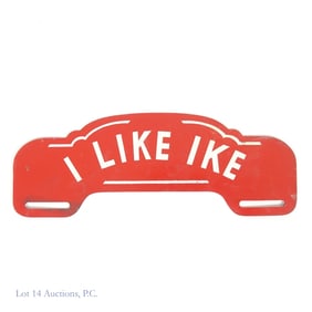 "I Like Ike" 1950s License Plate Topper