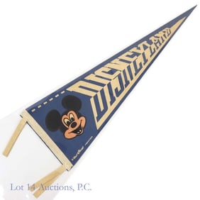 1960s Disneyland Felt Pennant