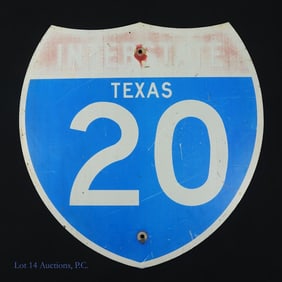 Texas I-20 Interstate Sign