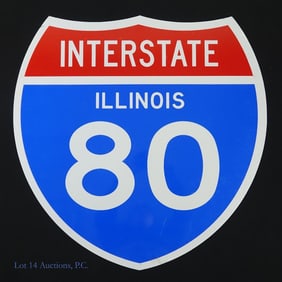 Illinois I-80 Interstate Sign