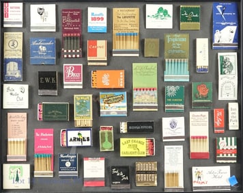Framed Vintage Matchbook Collection