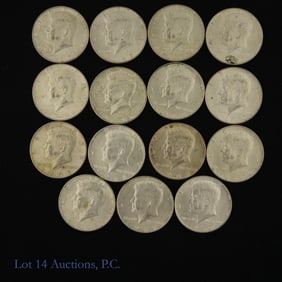USA 40%-Silver Kennedy Half Dollars (15)