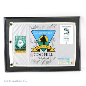 1997 Western Open Flag Sgd Tiger Woods +11 Beckett