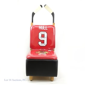 Chicago Blackhawks B Hull Signed Custom Throne **