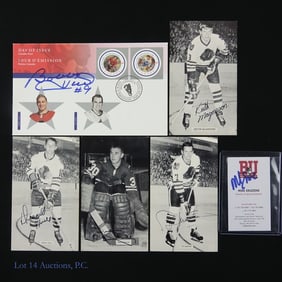 Group Of Signed Hockey Postcards & More