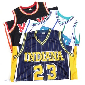 Artest, Glen Rice, Larry Johnson Sgnd Jerseys COA