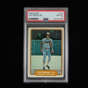 1982 Fleer Cal Ripken, Jr Baseball Card (PSA 8)