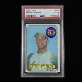 1969 Topps Reggie Jackson Baseball Card (PSA 4)