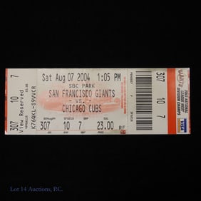 Greg Maddux 300th Win Full Ticket (8/7/04)