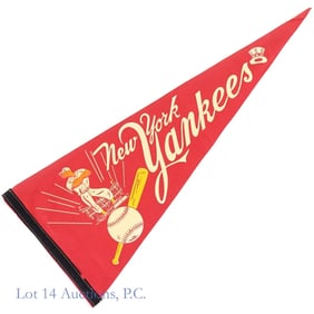 New York Yankees Felt Pennant (Rarer Design)