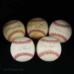 5 Signed Baseballs Stargell Marichal Spahn ++
