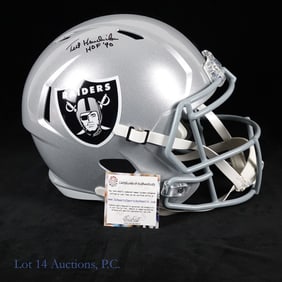 Oakland Raiders Ted Hendricks Signed FS Helmet COA