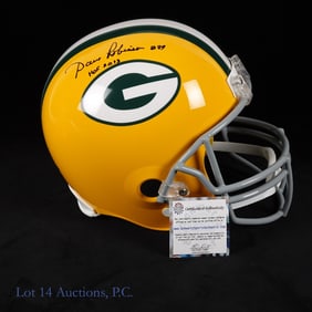 Green Bay Packers Dave Robinson Sgd FS Helmet COA