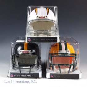 Signed NFL HOF Mini Helmets With COA (3)