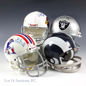 Signed NFL Hall Of Fame Mini Helmets (4)