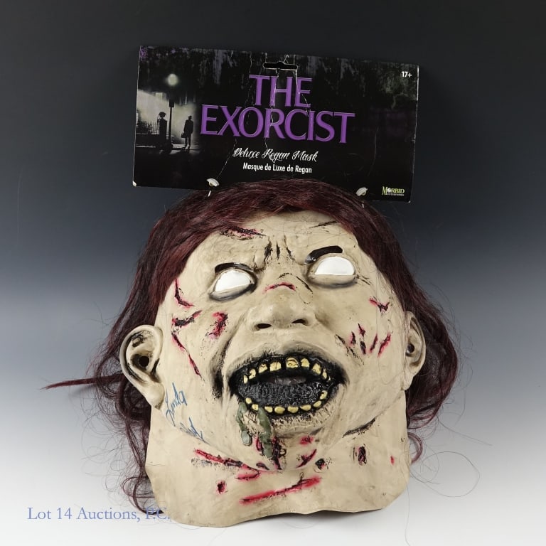 The Exorcist Linda Blair Signed Regan Mask: The Exorcist Linda Blair signed Regan rubber mask. No COA.