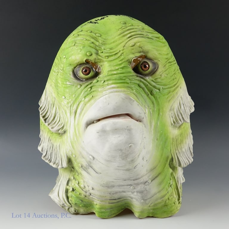 Black Lagoon Ricou Browning Signed Mask, Beckett: Creature From The Black Lagoon Ricou Browning signed Gill-man rubber mask. Beckett COA X91180.