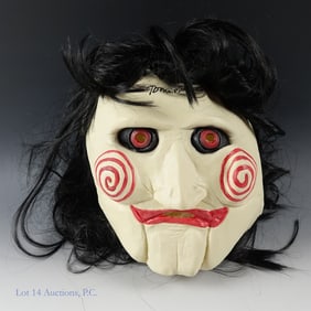 Saw Tobin Bell Signed Jigsaw Mask PSA