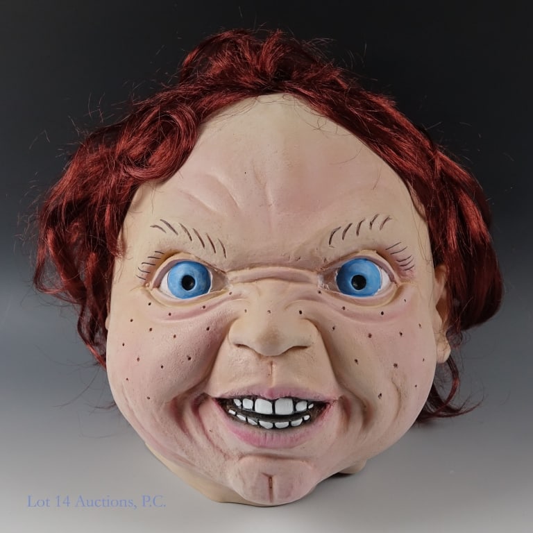 Child's Play Ed Gale Signed Chucky Mask: Child's Play Ed Gale signed Chucky rubber mask. Pristine Authentic COA PA227739.