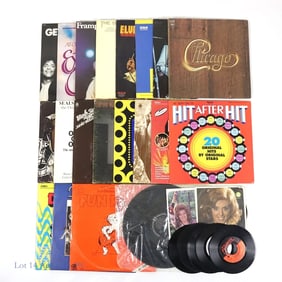 Vinyl Records 12" 7" Elvis, Chicago, Frampton (27)