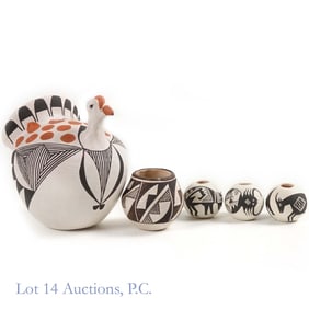 Acoma Pottery Thomas Natseway, Vera & Marie Chino