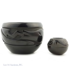 Native American Black Pottery Naranjo, Sanchez (2)