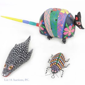 Oaxaca Alebrije Armadillo & Seal Figures