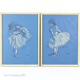 Vtg Degas Dancers Lithographic Prints (2)
