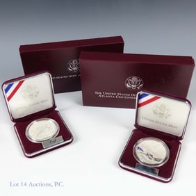 1988s & 1995 USA 90%-Silver Olympic $1 in OGP (2)