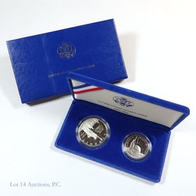 1986s U.S. Mint Liberty 2-Coin Silver Proof Set