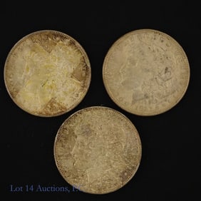 1921 USA 90%-Silver Morgan Dollars (3)