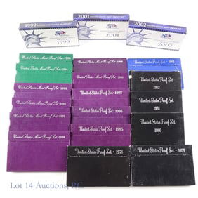 1978s - 2002-s U.S. Mint Clad Proof Sets (20)