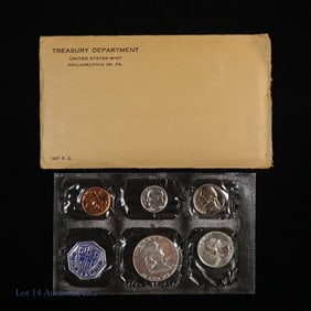 1957 (P) USA 5-Coin Silver Proof Set in OGP