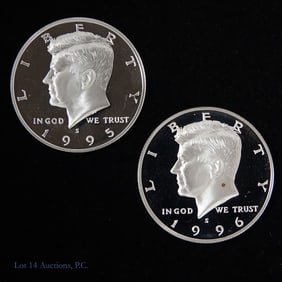 1995s & 1996s USA 90%-Silver Proof Kennedy 50c (2)