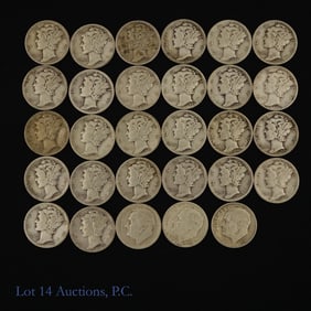 USA 90%-Silver Mercury & Roosevelt Dimes (29)