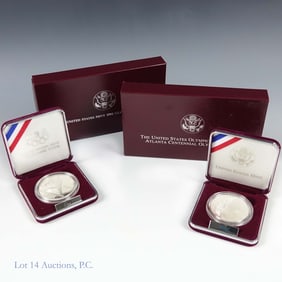 1992s & 1995p USA Silver Olympic Coins (2)