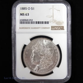 1885-O USA Silver Morgan Dollar (NGC MS63)