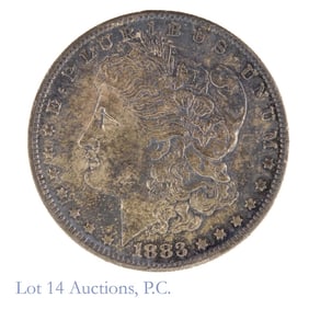 1883-O USA 90%-Silver Morgan Dollar - Toned