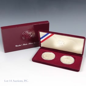 1983s & 1984s USA Silver Olympic $1 2-Coin Set