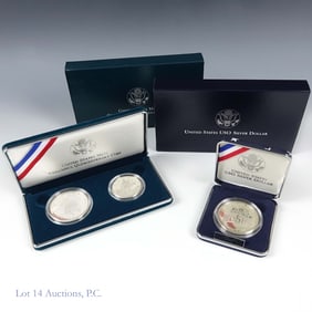 1991 & 1992 USA 90%-Silver & Clad Com Coin Sets, 2