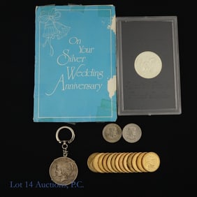 Various USA Silver & Clad Dollar Coins (25)