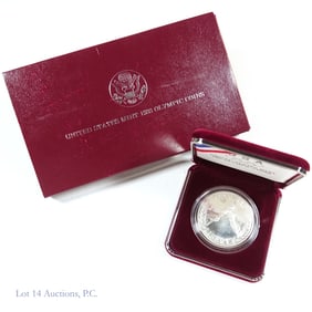 1988s US Mint Silver Seoul Olympic Com $1 in OGP