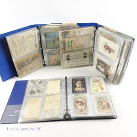 19th c. Trade Cards, 3 Binders