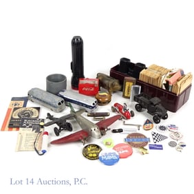 Vintage Toy Drawer, Die Cast, View Master, Lighter