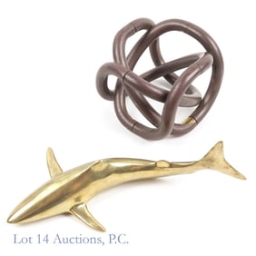 Knot Cast Puzzle, Brass Shark Paper Weight