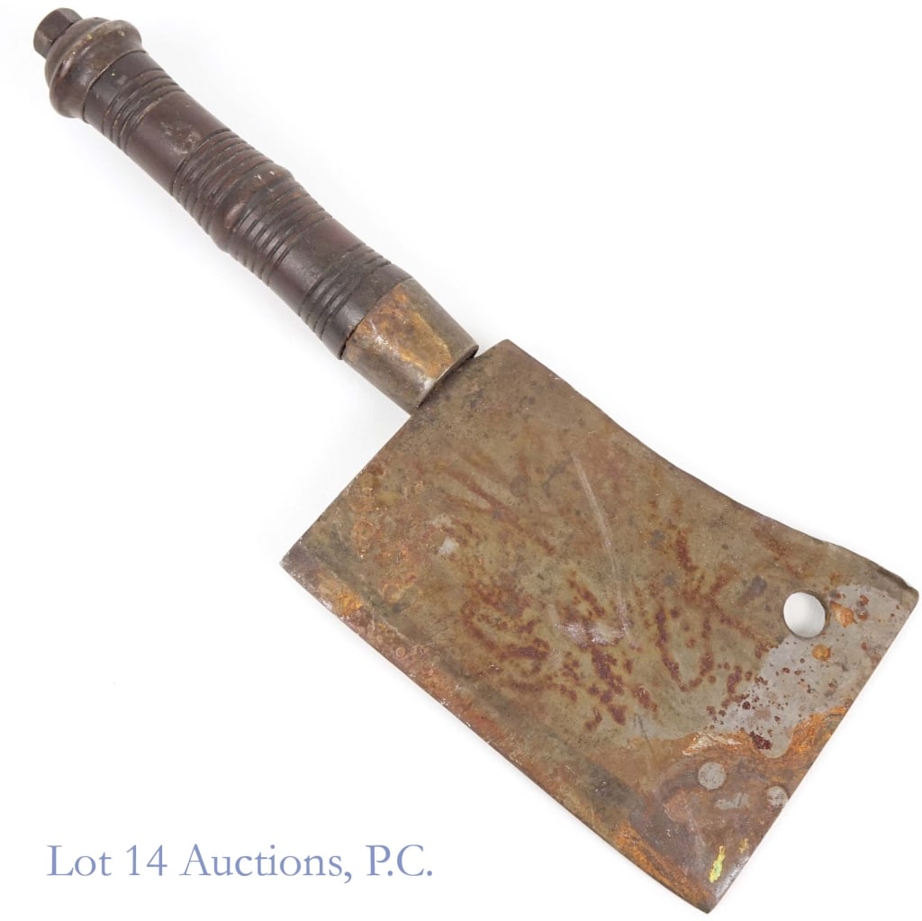 Vintage Wolf Sayer & Heller Meat Cleaver #6: Vintage Wolf Sayer & Heller meat cleaver #6. Approximately 12.5" long with a 6" blade. weighs approximately 2lbs.