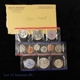 1960 P,D USA 90%-Silver 10-coin Mint set